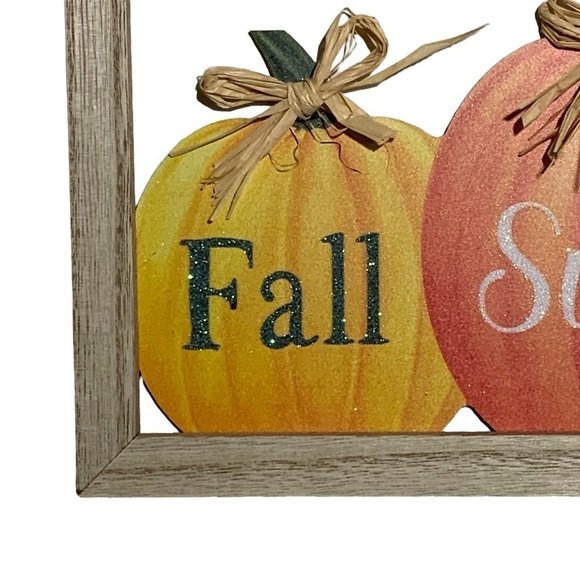 Modern Farmhouse Wall Hanging Fall Autumn Halloween Thanksgiving Decor 14 x 8 in - Picture 9 of 14